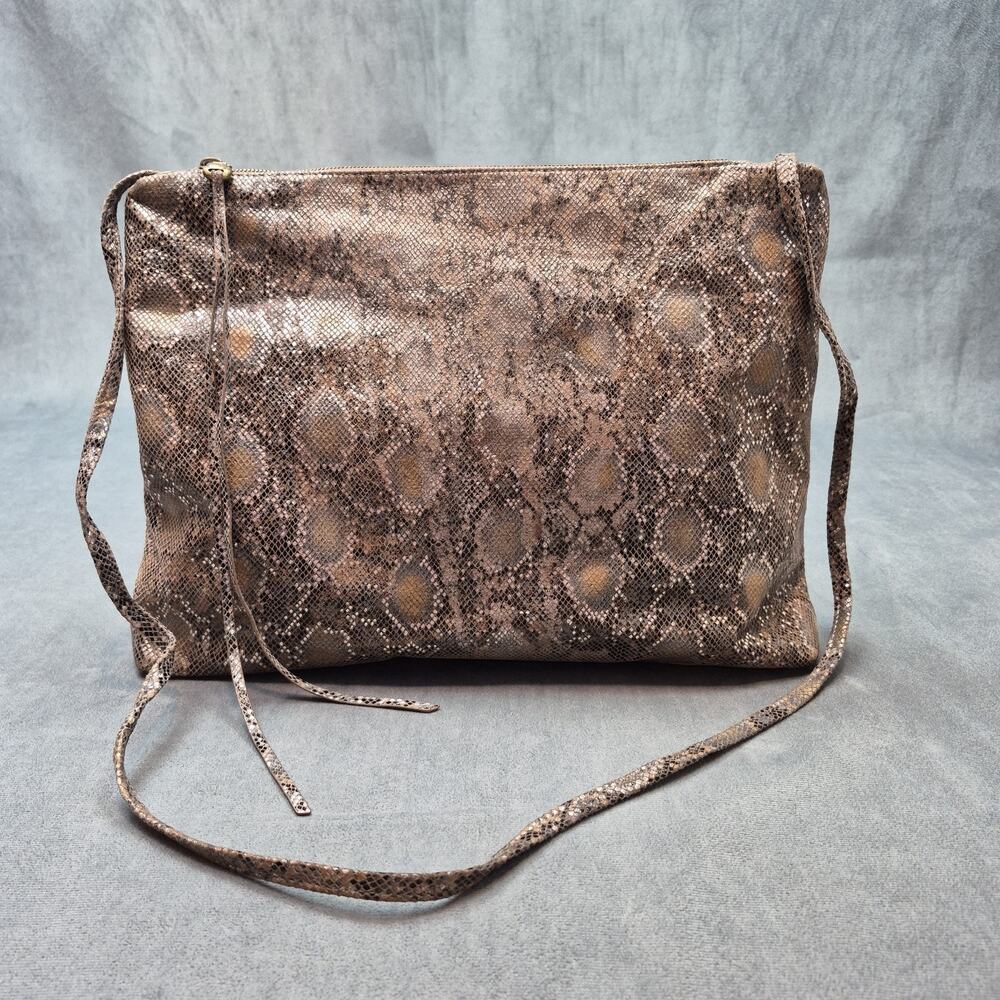HOBO International Ziggy Snakeskin Mobwife Old Money Leather Crossbody Bag Glam